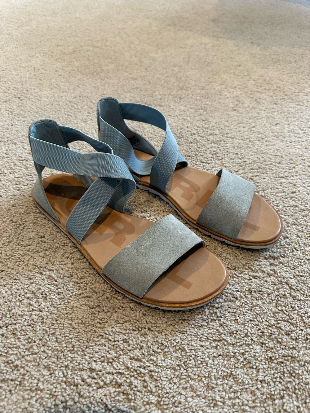 Sorel Women's Light Blue Strappy Flat Sandals